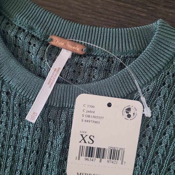 Free People H20 Crew Pullover in Jaded - Picture 3 of 6